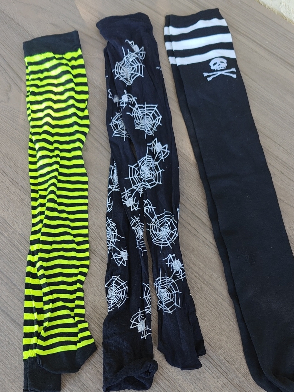 Striped Halloween Socks Black & Green